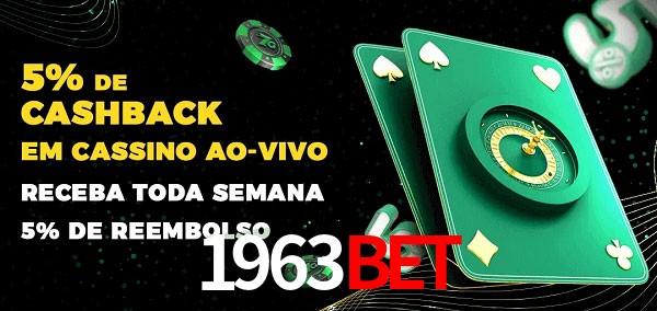 Promoções do cassino ao Vivo 1963bet